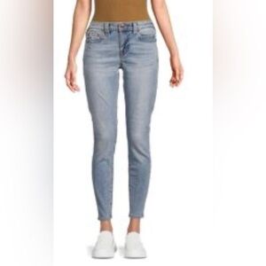 Max Jeans Skimmer Style Ankle cropped Faded No holes Stretch Jeans size 2